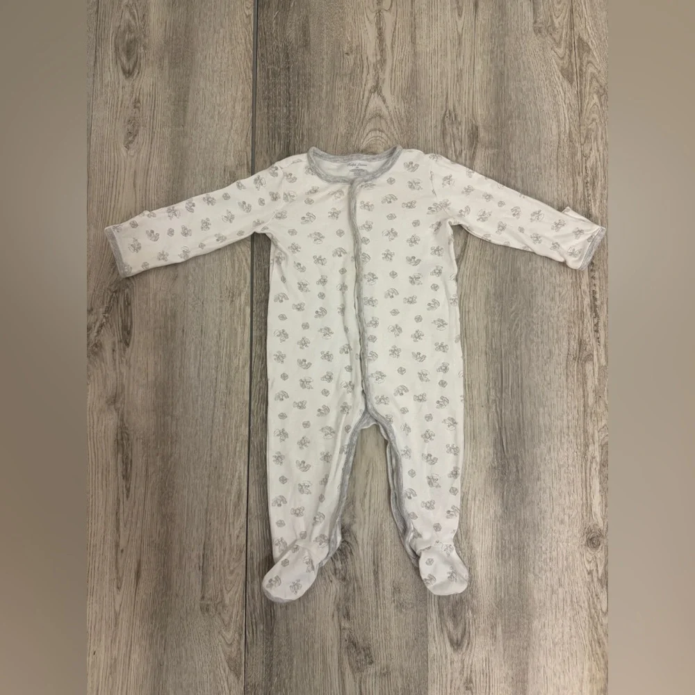 Ralph Lauren White and Gray bear Footies